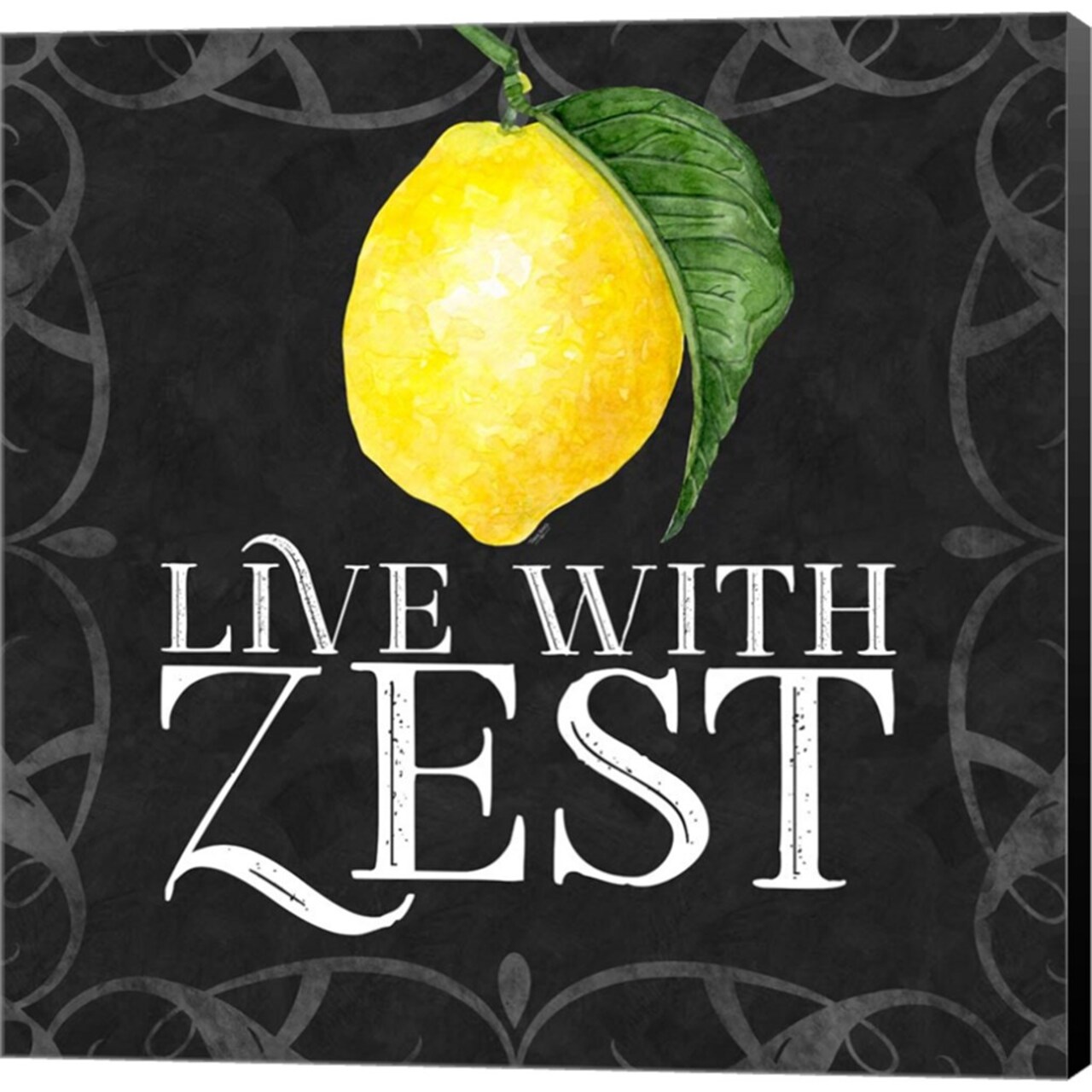 Live with Zest sentiment III-Live with Zest by Tara Reed 12" x 12" Canvas Wall Art
